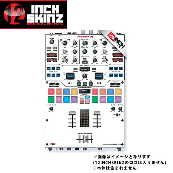 12inch SKINZ / Pioneer DJM-S9 SKINZ (WHITE/BLACK) 【DJM-S9用スキン】新生活応援