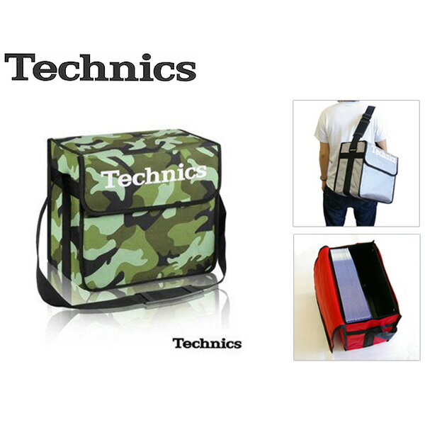 Technics(テクニクス) / DJ Bag (Camouflage Green) 【約60枚レコード収納】 - DJバッグ -