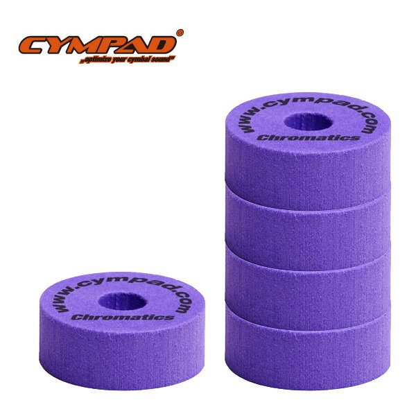 CYMPAD(シンパッド) / Chromatics Cymbal Washer “Purple” 40×15mm 5個セット [LCYMCRM5SET15PU...