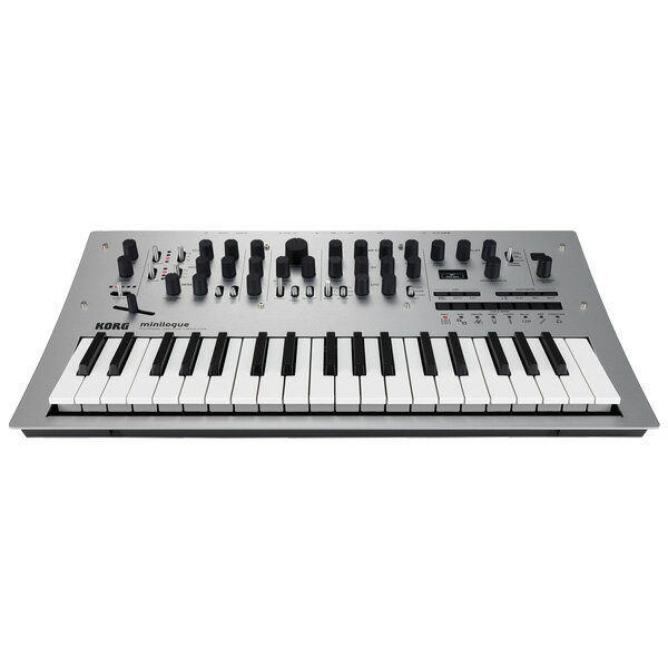 Korg(コルグ) / minilogueの事ならフレンズにご相談ください。 Korg(コルグ) / minilogueの特長！スタイリッシュで革新的な、37鍵盤のフル・プログラマブル・4ボイス・ポリフォニック・アナログ・シンセサイザー Korg(コルグ) / minilogueのココが凄い！新世代ポリフォニック・アナログ・シンセサイザー新開発した4ボイスのアナログシンセサイザー回路、フル・プログラマブル仕様で、200のプログラムをメモリー可能！スマートなアルミボディには、ステップ・シーケンサーやオシロ・スコープなど、クリエイティビティをさらに拡げる様々な機能が備わっています。シンセサイザー・ファンだけではなく、キーボーディストをはじめとしたすべてのプレイヤーに届ける、新世代のアナログ・シンセサイザーです。 Korg(コルグ) / minilogueのメーカー説明 minilogueは、スタイリッシュで革新的な、37 keyのフル・プログラマブル・4ボイス・ポリフォニック・アナログ・シンセサイザーです。新たに開発されたアナログ・シンセサイザー回路が実現したのは、ポリフォニック、フル・プログラマブル、そしてプライス。それはつまり、現代のミュージシャンのニーズそのものです。minilogueなら、本物のアナログにしか出せない強力なサウンドを、誰もが手に入れることができます。スマートなアルミ・ボディには、ステップ・シーケンサーやオシロスコープなど、クリエイティビティをさらに拡げる様々な機能が備わっています。シンセサイザー・ファンだけでなく、キーボーディストをはじめとしたすべてのプレイヤーに届ける、新世代のアナログ・シンセサイザーです。 Korg(コルグ) / minilogueの仕様 ■仕様鍵盤 : 37鍵（スリム鍵盤、ベロシティ対応）音源 : アナログ音源最大同時発音数 : 4ボイスプログラム : 200（工場出荷時は100のプリセット・プログラムと100のユーザー・プログラム）各プログラムにはボイス・モードとシーケンス・データの設定を含む最大8つのフェイバリット・プログラムを登録可能ボイス・モード : 8（POLY、DUO、UNISON、MONO、CHORD、DELAY、ARP、SIDE CHAIN）モードごとにそれぞれ異なるパラメーターを変化させるVOICE MODE DEPTH主なシンセ・パラメーター : VCO1 : OCTAVE、WAVE（SAW / TRIANGLE / SQUARE）、PITCH、SHAPEVCO2 : OCTAVE、WAVE（SAW / TRIANGLE / SQUARE）、PITCH、SHAPEVCO2 MODULATION : CROSS MOD DEPTH、PITCH EG INT、SYNC、RING 全て新品。ケーブル・消耗品以外メーカー1年保証書付のでご安心してお買いもの頂けます。Korg(コルグ) / minilogueの事ならフレンズにご相談ください。 Korg(コルグ) / minilogueの特長！スタイリッシュで革新的な、37鍵盤のフル・プログラマブル・4ボイス・ポリフォニック・アナログ・シンセサイザー Korg(コルグ) / minilogueのココが凄い！新世代ポリフォニック・アナログ・シンセサイザー新開発した4ボイスのアナログシンセサイザー回路、フル・プログラマブル仕様で、200のプログラムをメモリー可能！スマートなアルミボディには、ステップ・シーケンサーやオシロ・スコープなど、クリエイティビティをさらに拡げる様々な機能が備わっています。シンセサイザー・ファンだけではなく、キーボーディストをはじめとしたすべてのプレイヤーに届ける、新世代のアナログ・シンセサイザーです。 Korg(コルグ) / minilogueのメーカー説明 minilogueは、スタイリッシュで革新的な、37 keyのフル・プログラマブル・4ボイス・ポリフォニック・アナログ・シンセサイザーです。新たに開発されたアナログ・シンセサイザー回路が実現したのは、ポリフォニック、フル・プログラマブル、そしてプライス。それはつまり、現代のミュージシャンのニーズそのものです。minilogueなら、本物のアナログにしか出せない強力なサウンドを、誰もが手に入れることができます。スマートなアルミ・ボディには、ステップ・シーケンサーやオシロスコープなど、クリエイティビティをさらに拡げる様々な機能が備わっています。シンセサイザー・ファンだけでなく、キーボーディストをはじめとしたすべてのプレイヤーに届ける、新世代のアナログ・シンセサイザーです。 Korg(コルグ) / minilogueの仕様 ■仕様鍵盤 : 37鍵（スリム鍵盤、ベロシティ対応）音源 : アナログ音源最大同時発音数 : 4ボイスプログラム : 200（工場出荷時は100のプリセット・プログラムと100のユーザー・プログラム）各プログラムにはボイス・モードとシーケンス・データの設定を含む最大8つのフェイバリット・プログラムを登録可能ボイス・モード : 8（POLY、DUO、UNISON、MONO、CHORD、DELAY、ARP、SIDE CHAIN）モードごとにそれぞれ異なるパラメーターを変化させるVOICE MODE DEPTH主なシンセ・パラメーター : VCO1 : OCTAVE、WAVE（SAW / TRIANGLE / SQUARE）、PITCH、SHAPEVCO2 : OCTAVE、WAVE（SAW / TRIANGLE / SQUARE）、PITCH、SHAPEVCO2 MODULATION : CROSS MOD DEPTH、PITCH EG INT、SYNC、RING 全て新品。ケーブル・消耗品以外メーカー1年保証書付のでご安心してお買いもの頂けます。