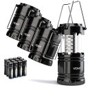  Vont / 4 Pack LED Camping Lantern LED 折りたためる ランタン 防水仕様 電池式 電池付 直輸入品