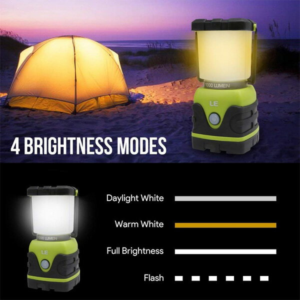 LE(Lighting EVER) / LED Camping Lantern 1000lm 調光機能付 LED ランタン 電池式 IPX4防水 直輸入品通販格安セール情報 楽天 通販