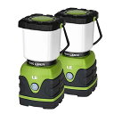 【2個セット】 LE(Lighting EVER) / LED Camping Lantern 1000lm 調光機能付 LED ランタン 電池式 IPX4防水...
