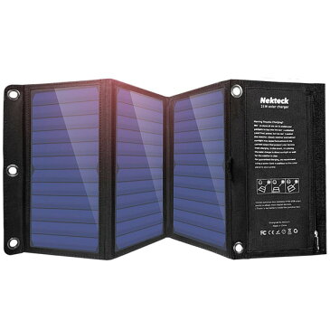 Nekteck / 21W Solar Charger 21W ソーラー 2ポート USB 充電器 iPhone、iPad、Galaxy S6 / S7 / Edge / Plus、Nexus 5X / 6P 対応 直輸入品