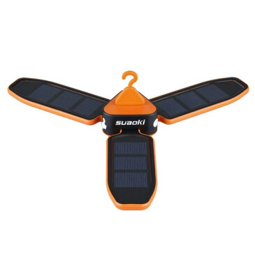 SUAOKI / Collapsible Clover Style （orange） ソーラー USB 充電式 ランタン 直輸入品