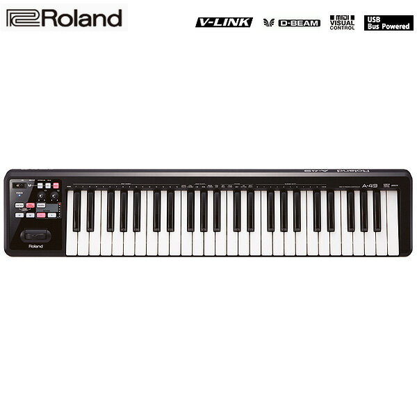 Roland(ローランド) / A-49-BK (ブラック) 49鍵盤 MIDIキーボード・コントロ ...