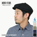 NEW YORK HAT ニューヨークハット Canvas Newsboy コットンハンチング 全4色 キャンバスニュースボーイ キャスケット ブラック カーキ ナチュラル メンズ 帽子 #6218 送料無料 メール便 楽天 通販 【RCP】