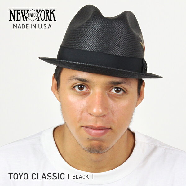 NEW YORK HAT ニューヨークハット Toyo Classic ストローハット BLACK  ...