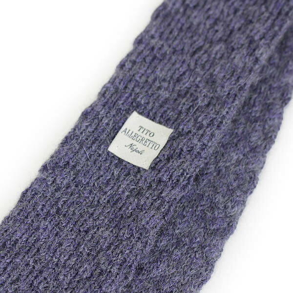 TITO ALLEGRETTO ティト アレグレット アルパカ ウール ソリッド ニットタイ PURPLE パープル 紫 メンズ イタリア製 MADE IN ITALY NAPOLI PITTI パーティ ギフト プレゼント 送料無料 楽天 通販 【RCP】