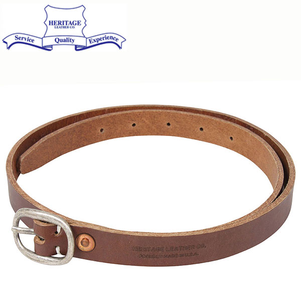 楽天miami recordsHERITAGE LEATHER ヘリテージレザー 0.75 inch レザー ベルト BROWN ブラウン 茶 本革 メンズ 男性用 プレゼント MADE IN USA アメリカ製 7932 送料無料 メール便 楽天 通販 【RCP】