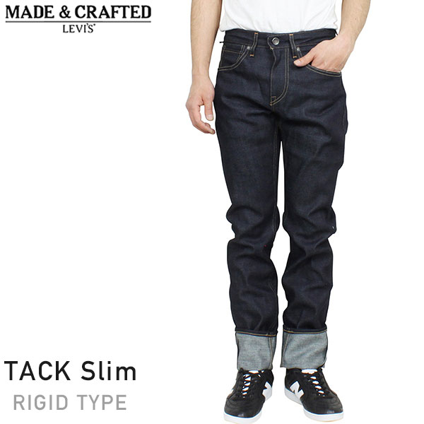 Levi's Made & Crafted Tack Slim Jeans リジッド デニムパンツ INDIGO リーバイス メイド ＆ クラフテッド メンズ パンツ インディゴ スリム テーパード ジーンズ 生デニム LEVIS 505 501 606 送料無料 楽天 通販 【RCP】のサムネイル