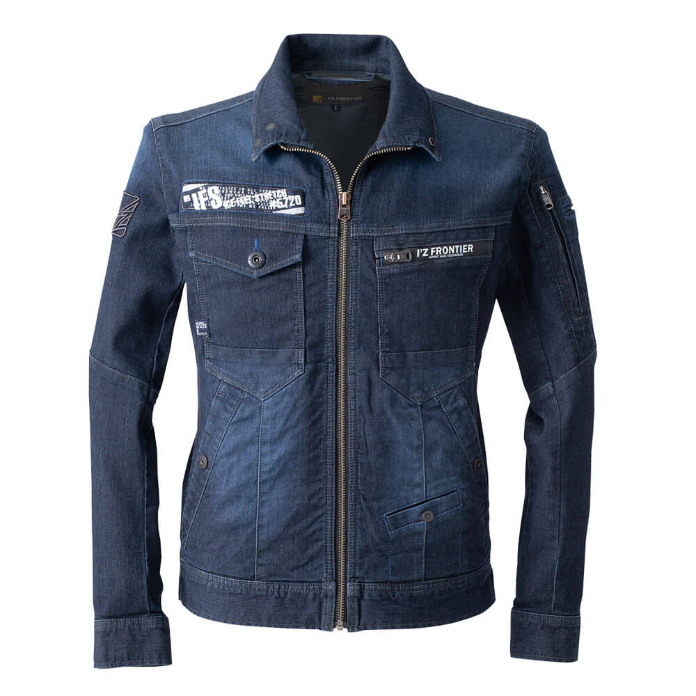 mimiyoun　ネイビー 作業着 4Lx1, Lx3, LLx3 楽天市場】アイズフロンティア（カラーネイビー）（ジャケット｜作業着