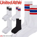 United Athle CAB ユナイテッドアスレ クルーソックス 9240-01 22-25cm 靴下 抗菌 防臭