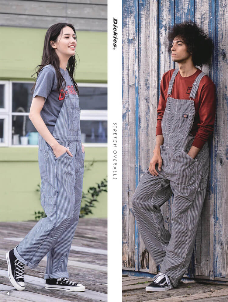 作業服 Dickies ディッキーズ オーバーオール D-7109 つなぎ ストレッチヒッコリー...