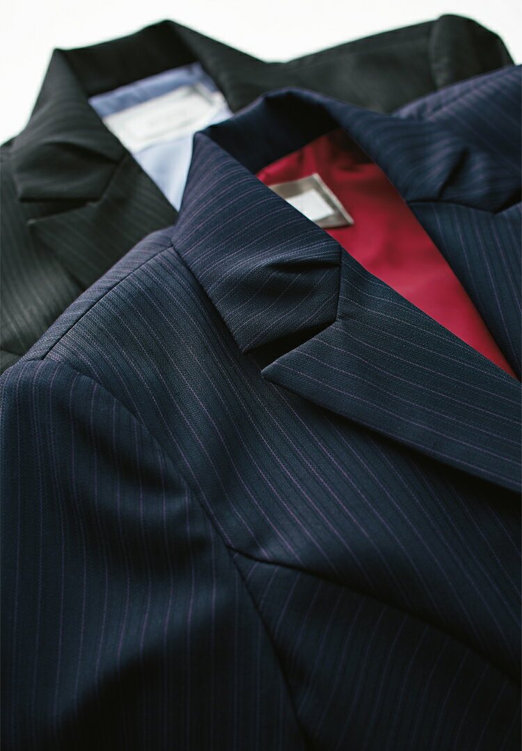 事務服 制服 ENJOY エンジョイ ジャケット EAJ474 トレヴィラストライプ カーシーカシマ大きいサイズ19号