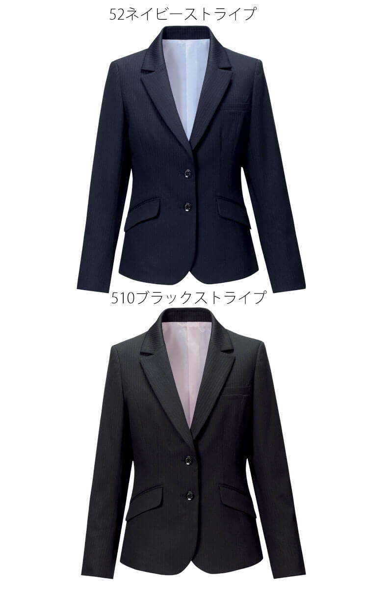 事務服 制服 オフィス ENJOY エンジョイ カーシーカシマ ジャケット EAJ865 シャドースモールストライプ