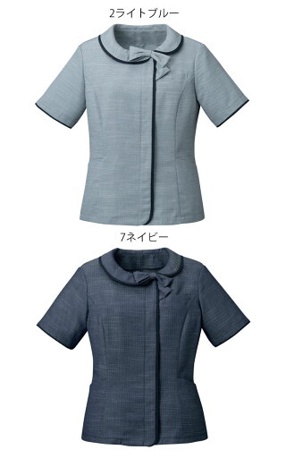 事務服 制服 オフィス FOLK フォーク nuovo ヌーヴォ オーバーブラウス FB71442 マルチカラーツイード