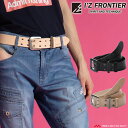 アイズフロンティア I'Z FRONTIER タンレザー(ヌメ皮) ダブルピンベルト 90070