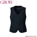 オフィス 事務服 制服 受付 SERVO サーヴォ GROW (グロウ) レディスベスト GVEL-1555 ヴィオラ・ストライプ