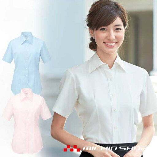 事務服 制服 en joie アンジョア半袖シャツ 06135 事務服 制服 en joie アンジョア半袖シャツ 06135