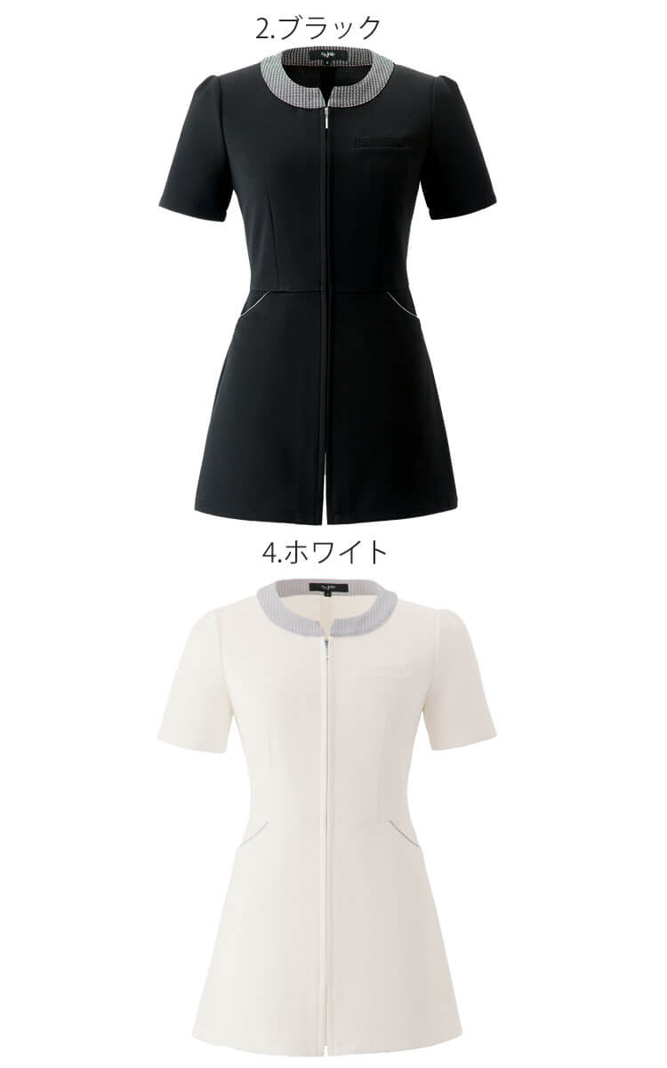 クリニック 受付 美容医療 サロン 制服 ユニフォーム en joie アンジョア チュニック 41695 アンジュスタイル