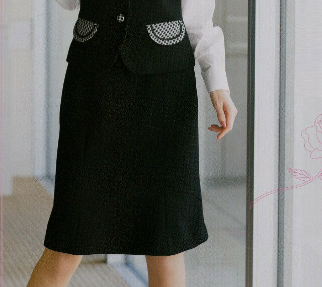 事務服 制服 en joie アンジョアマーメイドスカート(55cm丈)51452大きいサイズ21号オフィスユニフォームスーツビジネスカジュアル事務服
