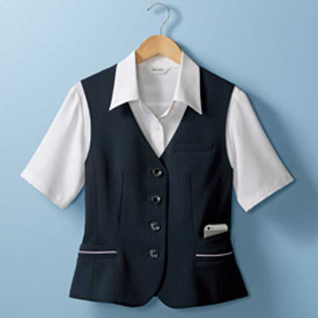 事務服 制服 セロリー SELERYベスト S-03811大きいサイズ17号・19号オフィスユニフォームスーツビジネスカジュアル事務服 auc-michio-10008345 ミチオショップ サンプル画像2