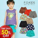 8/6(水)~さらに値下げセール<50%OFF>2025夏【F.O.KIDS/エフオーキッズ】サマー バリエーション パンツ 4分丈≪80cm 90cm 100cm 110cm 120cm 130cm 140cm≫子供服 キッズ 女の子 男の子 女児 男児 子ども ジュニア お揃い ズボン DAY3