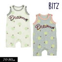 3点で10％OFF対象！＜50％OFF＞2020夏【BIT'Z/ビッツ】蛍ドット柄ノースリーブロンパス≪60cm 70cm 80cm≫ベビー 可愛い 動物 お祝い ギフト 出産 ロンパース