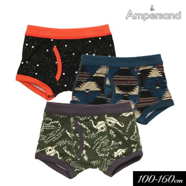 2021夏【ampersand/アンパサンド】3柄 パンツ 下着≪100cm 110cm 120cm 130cm 140cm 150cm 160cm≫子供 男の子用 ボクサーパンツ キッズ 下着 エフオー≪店頭受取対応商品≫