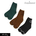 SALE<50%OFF>2021秋冬【ampersand/アンパサンド】底パイル バックモチーフ クルーソックス≪10-12cm 13-15cm 16-18cm...