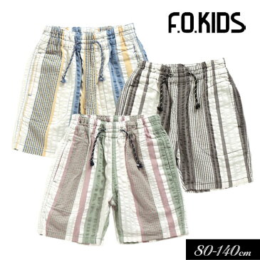 ＜まとめ割福袋対象＞＜50％OFF＞2021夏【F.O.KIDS/エフオーキッズ】先染めストライプハーフパンツ 4.5分丈≪80cm 90cm 95cm 100cm 110cm 120cm 130cm 140cm≫男の子 女の子 ズボン 子供服 ジュニア ストレッチ DAY1