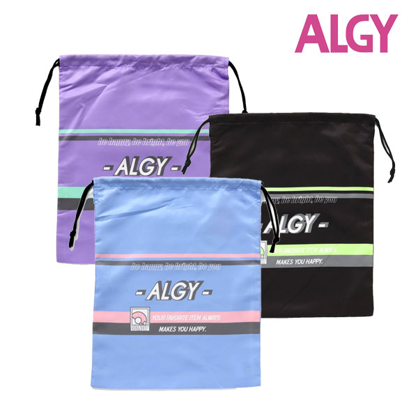 ＜50％OFF＞2022秋冬【ALGY/アルジー】ドーナツライン ビッグ 巾着≪Free≫女の子 キッズ ジュニア 可愛い おしゃれ 入学 小学生 中学生 サブバッグ 入学準備 体操服袋　お着替え袋 エプロン袋 シンプル 保育園 幼稚園のサムネイル