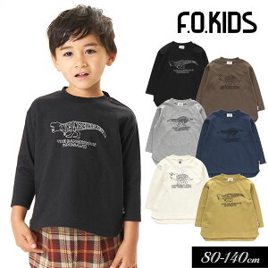 ＜50％OFF＞2022秋冬【F.O.KIDS/エフオーキッズ】DINO Stitch 長袖 Tシャツ≪80cm 90cm 95cm 100cm 110cm 120cm 130cm 140cm≫子供服 キッズ 女の子 男の子 女児 男児 子ども 半袖Tシャツ アメカジ トップス