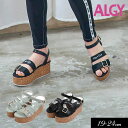 クリアランスセール<60%OFF>23夏t【ALGY/アルジー】ダブルベルト 厚底 サンダル≪20cm 21cm 22cm 23cm 24cm≫靴 サンダル 女...