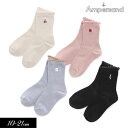 2023秋冬【ampersand/アンパサンド】ワンポイント ソックス≪10-12cm 13-15cm 16-18cm 19-21cm≫キッズ ベビー 靴下 くつした くつ下 ソックス レッグウェア 保育園 幼稚園 通園