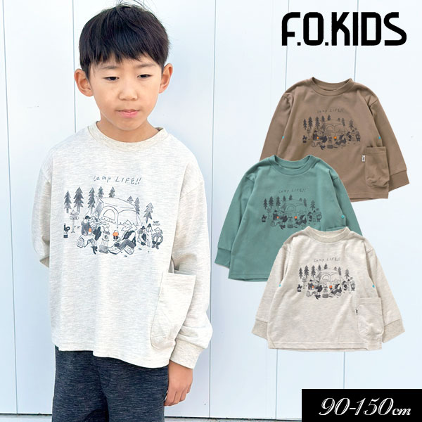 ＜40％OFF＞2023秋冬【F.O.KIDS/エフオーキッズ】JRD×ISOGAI BREWINGコラボ グラフィック ロンTee≪90cm 100cm 110cm 120cm 130cm 140cm 150cm≫子供服 キッズ 女の子 男の子 女児 男児 子ども Tシャツ 長袖 新作