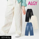 洋服 レディース(中学生) ＜40％OFF＞2024春t【ALGY/アルジー】グランジ デニム ワイド パンツ≪130cm 140cm 150cm 160cm≫子供服 キッズ 女の子 女児 子ども ジュニア 通学 小学生 中学生 ロングパンツ 無地 新作