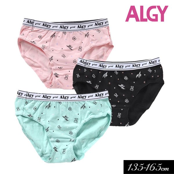 楽天ミッキーキッズ楽天市場店2024春【ALGY/アルジー】ベアーズロゴ 総柄 ショーツ≪130cm 140cm 150cm 160cm≫キッズ ボトム 下着 したぎ パンツ ぱんつ　ショーツ インナー 女の子 ジュニア 小学生 中学生 新作