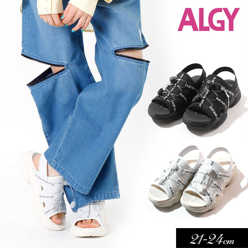 2024夏t【ALGY/アルジー】クリアストラップ サンダル≪20cm 21cm 22cm 23cm 24cm≫靴 サンダル 女の子 キッズ ジュニア 可愛い おしゃれ かっこいい サンダル 小学生 中学生