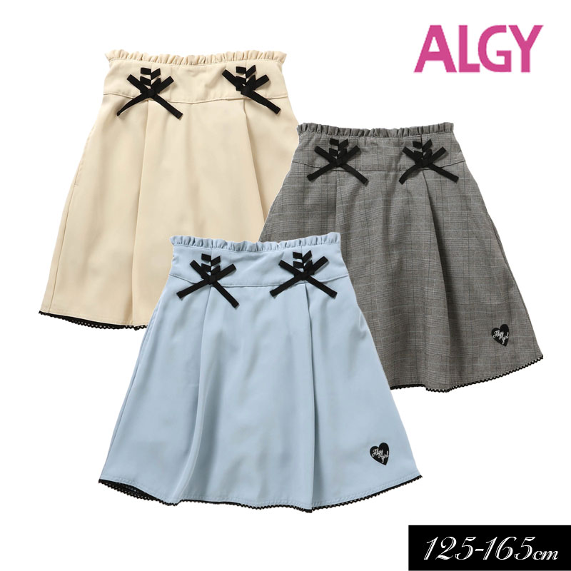 クリアランスセール＜50％OFF＞2024夏【ALGY/アルジー】ハイウエスト レースアップ スカパン≪130cm 140cm 150cm 160cm≫子供服 キッズ 女の子 女児 子ども ジュニア 通学 小学生 中学生 スカート 新作のサムネイル