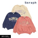 <50%OFF>2024秋冬st【Seraph/セラフ】フラワーカレッジロゴ 裏毛 トレーナー≪80cm 90cm 100cm 110cm 120cm 130c...