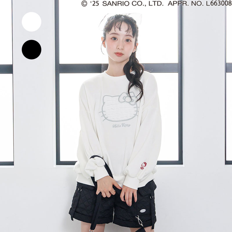 ＼クーポンで最大20％OFF／2025秋冬t【algy/アルジー】【ハローキティ】裏起毛 BIG トレーナー≪130cm 140cm 150cm 160cm≫女の子 ALGY アルジー 子供服 キッズ 長袖 裏毛起毛 トップス おしゃれ かわいい 冬服 冬物 新作のサムネイル