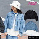 3点以上で10%OFF!≪セール!40%OFF≫2025春t【ALGY/アルジー】りぼん デニム Gジャン≪130cm 140cm 150cm 160cm≫子供...