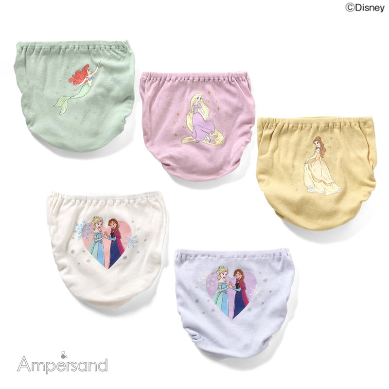 2025秋冬【ampersand/アンパサンド】ディズニー ショーツ プリンセス FROZEN≪100cm 110cm 120cm 130cm 140cm≫ キッズ ベビー 下着 パンツ ショーツ 女の子 おしゃれ かわいい 新作 エフオー FO