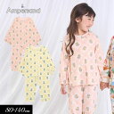 ≪セール!40%OFF≫2025春【ampersand/アンパサンド】お花チェック柄 テレコ パジャマ≪80cm 90cm 100cm 110cm 120cm ...