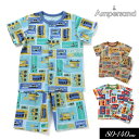 セール<40%OFF>2025夏【ampersand/アンパサンド】はたらくくるまブロック柄 前あき パジャマ ≪80cm 90cm 100cm 110cm 1...