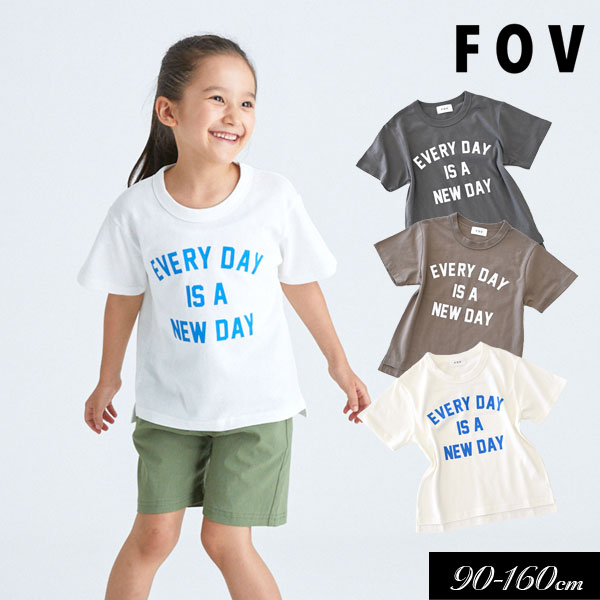 楽天ミッキーキッズ楽天市場店5/19・20は全品P5倍！＜40％OFF＞2023夏【FOV/フォブ】EVERY DAY Tシャツ≪S/90-100cm M/110-120cm L/130-140cm XL/150-160cm≫無地 子供服 キッズ 女の子 男の子 女児 男児 子ども ジュニア ママ パパ 半袖 Tシャツ 新作