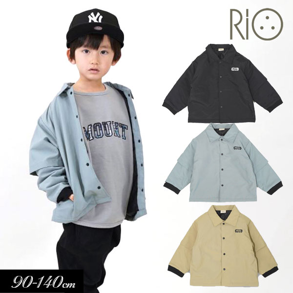 まとめ割でmax20％OFF！＜40％OFF＞2022秋冬t【RIO/リオ】裏地 キルト コーチ ジャケット≪90cm 100cm 110cm 120cm 130cm 140cm≫男の子 女の子 子供服 こども ジュニア 羽織り トップス 防寒