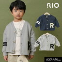 クリアランスセール<50%OFF>2024秋冬t【RIO boy/リオ boy】アルファベット 裏毛 カーディガン≪100cm 110cm 120cm 130c...